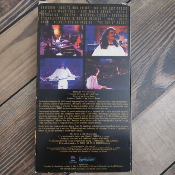 Yanni Live At The Acropolis VHS with The Royal Philharmonic Concert Orchestra - Picture 3 of 4